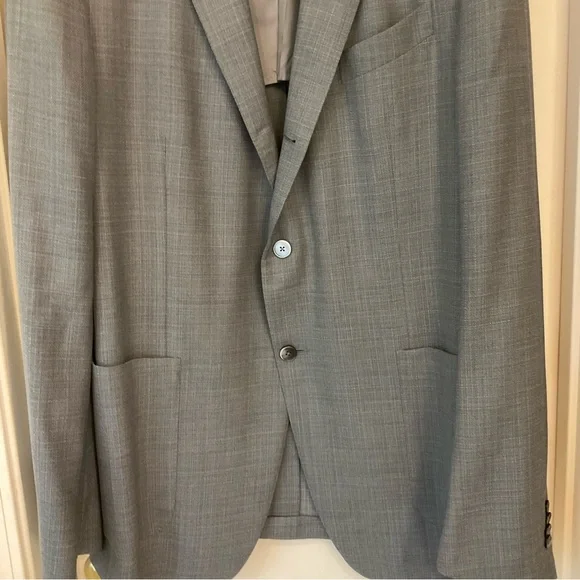 Ermenegildo Zegna Blazer, Gray, Classic Luxury for Men, Timeless, 44” Chest